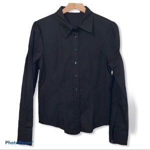 Touch Me Black Button Down Shirt